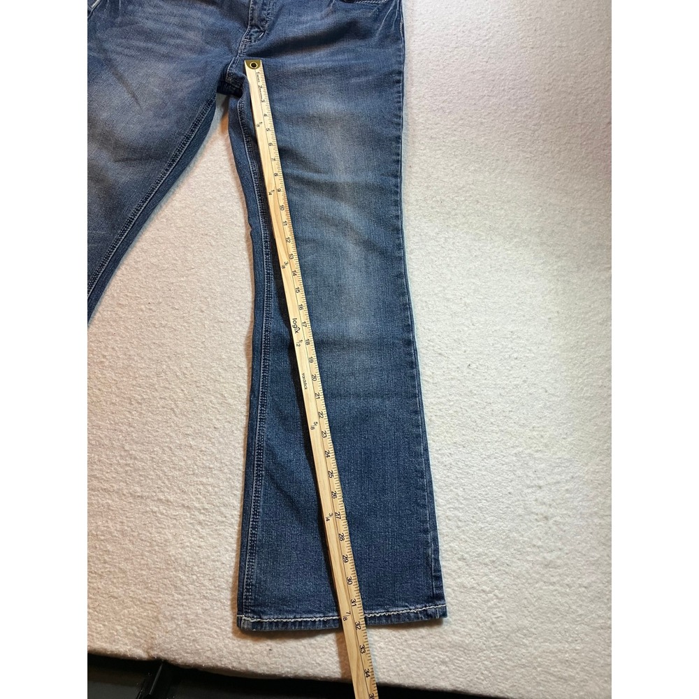 Love Nation Womens Size 16 Medium Wash Bootcut Denim Jeans Contrast Stitching - Picture 8 of 8